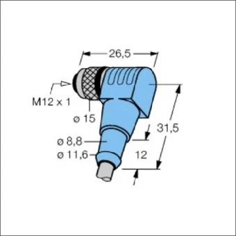 WWAK4-5/P00 ESCHA AANSL KABEL M12 4P HAAKS 5MTR