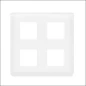  LEGRAND MOSAIC AFDEKRAAM 2X2X2 MOD WIT