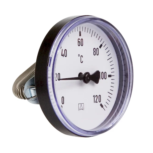 Euro-Index Thermomètre d'applique 63 mm 0/120g avec ressort d'attache - 63822K-BN