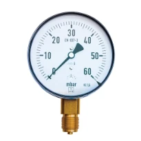 Euro-Index KP100 manomètre gaz 100 mm x 1/2 - 0-160 mbar - radial