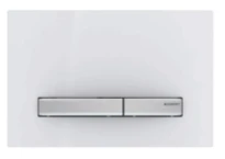Geberit Sigma 50 plaque de commande - blanc alpine - avec 2 touches - synthétique