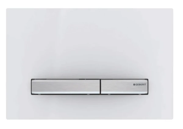 Geberit Sigma 50 plaque de commande - blanc alpine - avec 2 touches - synthétique