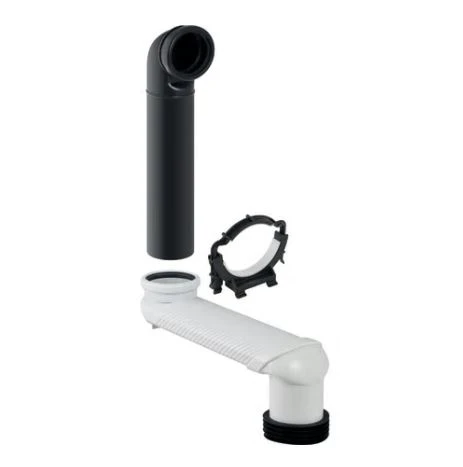 AFVOER BOCHT GEBERIT 90 mm pe S-vormig voor hang wc afvoer in de vloer