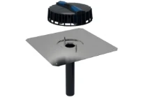 Geberit Pluvia entonnoir avec plaque d'étanchéité CrNi 56 mm (débit d'évacuation maximal 12l/s)