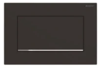 Geberit Sigma 10 plaque de commande - noir mat bouchon rinçage 24,6 - 1,2 o 16,4 ! cm synthétique chromé brillant - 1 touche
