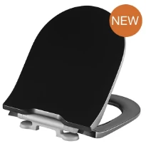 Pressalit Solid Pro siège des toilettes - noir antibacterieel - softclose