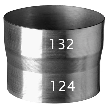 Ubbink Multivent verloopstuk 124 x 131 mm - aluminium