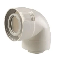 Ubbink Sekurit concentrique PP/PP coude 87° 60/100 mm