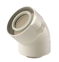 Ubbink Sekurit concentrique PP/PP coude 45° 80/125 mm