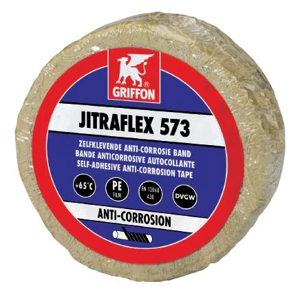 Griffon Jitraflex 573 ruban gras (longueur rouleau 10m) 50 mm - gris - bande de protection pour tuyaux acier zingué froids