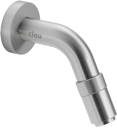 CL/06.03015.41.S Clou Freddo 11 koudwaterkraan wandmodel - uitloop 90 mm - geborsteld rvs