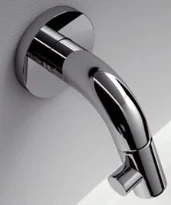 Clou Kaldur robinet eau froide mural - bec 74 mm - chrome