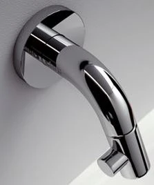 Clou Kaldur robinet eau froide mural - bec 74 mm - chrome