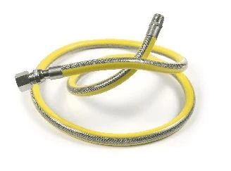 Fixaflex Gasflex 26 CE inox flexible gaz MF 1/2 x 1/2 - 2000 mm - approuvé ARGB - avec gaine jaune