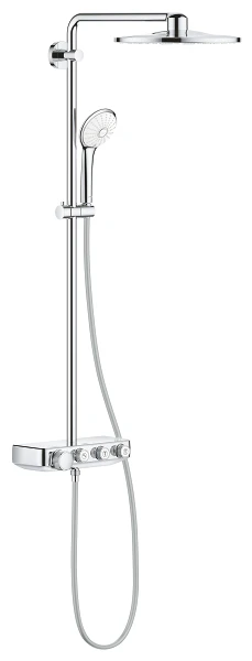 COLONNE DE DOUCHE GROHE SMARTCONTROL moon white avec thermostat Euphoria SmartControl System 310 Duo (ronde)