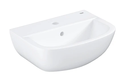 Grohe Bau lave-mains 453 x 354 mm - blanc - céramique - avec trou de robinet - avec trop-plein