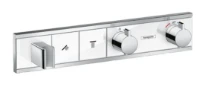 Hansgrohe RainSelect set de finition blanc/chromé pour 2 systèmes