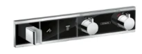 SET DE FINITION HANSGROHE RAINSELECT noir/chromé pour 2 systèmes
