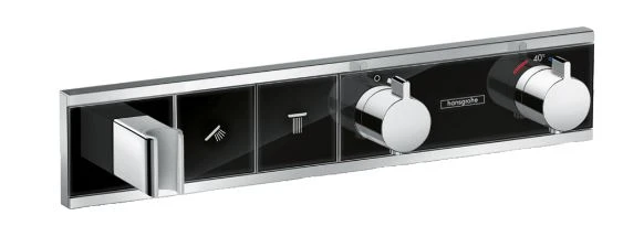 SET DE FINITION HANSGROHE RAINSELECT noir/chromé pour 2 systèmes