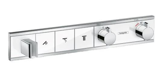 SET DE FINITION HANSGROHE RAINSELECT blanc/chromé pour 3 systèmes