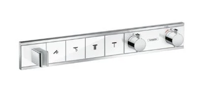 Hansgrohe RainSelect set de finition blanc/chromé pour 4 systèmes