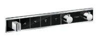 Hansgrohe RainSelect set de finition noir/chromé pour 4 systèmes