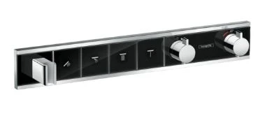Hansgrohe RainSelect set de finition noir/chromé pour 4 systèmes