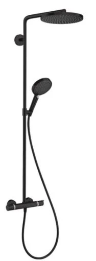 Hansgrohe Raindance Select S colonne de douche 240 MM noir mat powderrain