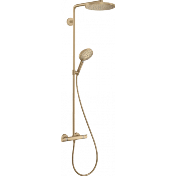 Hansgrohe Raindance Select S 240 1jet Showerpipe robinet thermostatique doucheset Powderrain - bronze brossé