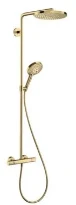 Hansgrohe Raindance Select S 240 colonne de douche Polished Gold Optic chromé thermostat,douche de tête,douchette,flexible de douche