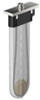 SET DE FINITION AXOR SBOX chromé rectangulaire pour douche à main sur gorge/plan de carrelage