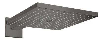 Hansgrohe Raindance E douche de tête mural 300 MM - 300 MM o noir chromé brossé 1 jet avec bras de douche