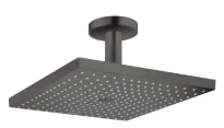 Hansgrohe Raindance douche de tête montage au plafond 300 MM - 300 MM o noir brossé 1 jet avec bras de douche