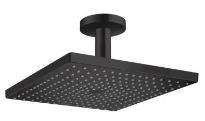 Hansgrohe Raindance E douche de tête montage au plafond 300 MM - 300 MM o noir mat 1 jet avec bras de douche