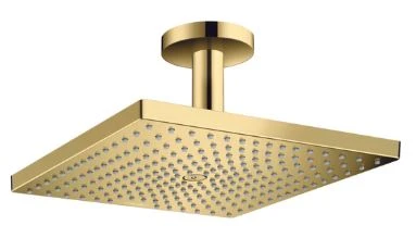 POMME DE DOUCHE HANSGROHE RAINDANCE 300 MM - 300 MM o polished gold optic montage plafond 1 jet avec bras de douche