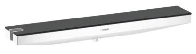 Hansgrohe Rainfinity support douchette Fixfit 500 500 MM - blanc mat avec support douchette et tablette gauche