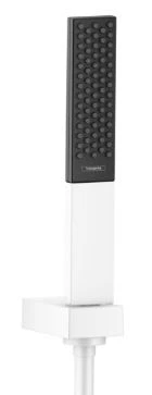 SET DE DOUCHE BAIN/ HANSGROHE RAINFINITY 100 MM - blanc mat Powderrain avec support de douche et flexible de douche 125cm