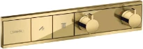 SET DE FINITION HANSGROHE RAINSELECT polished gold optic encastre pour 2 systems