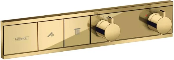 SET DE FINITION HANSGROHE RAINSELECT polished gold optic encastre pour 2 systems