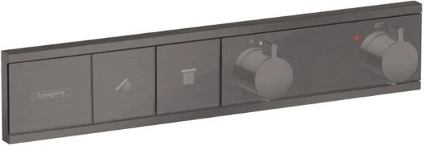 SET DE FINITION HANSGROHE RAINSELECT brushed black encastre pour 2 systems