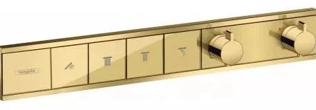 SET DE FINITION HANSGROHE RAINSELECT polished gold optic encastre pour 4 systems