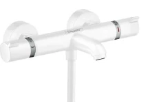 Hansgrohe Ecostat Comfort rob. thermost. bain/doucheapparent blanc mat uitsailli 177 mm