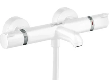Hansgrohe Ecostat Comfort rob. thermost. bain/doucheapparent blanc mat uitsailli 177 mm