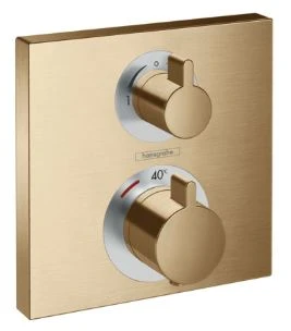 Hansgrohe Ecostat Square set de finition mural encastré bronze brossé 2 fonctions