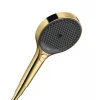 DOUCHETTE HANSGROHE RAINFINITY 130 MM polished gold optic 3 jet avec le bouton Select