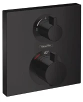 Hansgrohe Ecostat Square set de finition carré avec 2 fonctions - noir mat