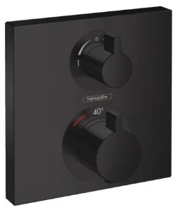 Hansgrohe Ecostat Square set de finition carré avec 2 fonctions - noir mat