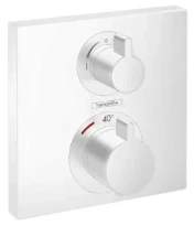Hansgrohe Ecostat Square set de finition mural encastré blanc mat 2 fonctions