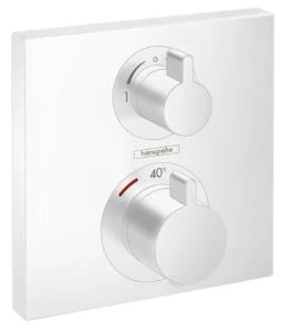 Hansgrohe Ecostat Square set de finition mural encastré blanc mat 2 fonctions