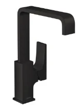 MELANGEUR DE LAVABO HANSGROHE METROPOL mat noir ComfortZone 230 Saillie 165 mm, vidage Push-Open